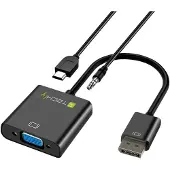 Techly HDMI - VGA+3.5mm+Micro USB B M/F, 0,15 m, HDMI, VGA+3.5mm+Micro USB, Männlich, Weiblich, 1920 x 1080 Pixel