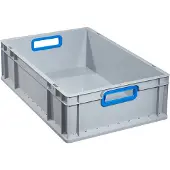Allit EuroBox 632, 600x400x320 mm, Griffe offen, grau/blau