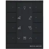 Busch-Jaeger SB-F-8.0.11-885 Busch-Tenton, 8-fach, Bedienelement, schwarz matt, für Busch-free@home 2CKA006220A0898 SBF8011885