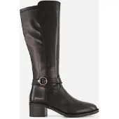 Tamaris Stiefel , Damen, Gr. 42, XS-Schaft, schwarz, Leder, Lederimitat, unifarben, Schuhe Stiefel, XS-Schaft mit Stretch, schmale Form