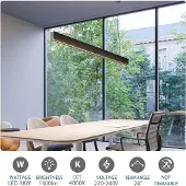 Nikcorp LED-Hängeleuchte Deckenleuchte Modern Verstellbar Schwarz 120 cm