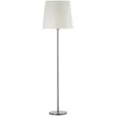 Brumberg 58160150 Stehleuchte nickel matt mit Stoffschirm rohweiss, 1 x E27, max. 15 W LED, IP20