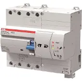 ABB F-ARI4TestA-25/0.03 FI-Schalter, 7 TE, 4P, Typ A, 25A, 30mA, kurzzeitverzögert, mit autom. FI-Prüfung/Wiedereinschaltung autom. Test ohne