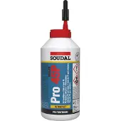 Soudal Pro 45P PU-Holzleim D4 750 g – schnellhärtender Holzleim für Innen und Au...