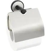 Wenko UV-Loc Toilettenpapierhalter Udine, Edelstahl, mit Deckel, Hochwertiger Klopapierhalter mit innovativem Klebesystem zur Montage, Maße (B x H x T): 14,5 x 12,5 x 6,5 cm