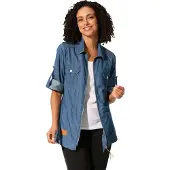 Witt Weiden Blusenjacke in blue-bleached | Gr.: 38