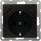 Siemens 5UB1970-1SB01 DELTA i-system USB-SCHUKO-Steckdose 2 USB A+C max. 18 W, softschwarz 5UB19701SB01