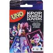 Uno Games UNO KPop Demon Hunters-Kartenspiel für Kinder, Erwachsene und Familienabende mit vom Film inspirierten Spielkarten, Kartenspiel, Abwurf, 7 Jahr(e)