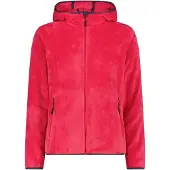 CMP Damen Fleecejacke Woman Jacket Fix Hood 38P1546-C839 34 - Carminio - 34
