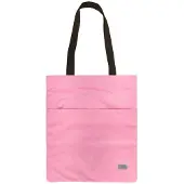 COFI Stylische Einkaufstasche - Freizeittasche ohne Muster mit Druckknopfverschluss Umhängetasche aus Polyester Rosa