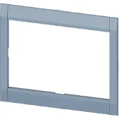Siemens 3VA9377-0SB30 Blendrahmen für Türausschnitt 137,6x92,8mm (BxH) für SEO-Motorantriebe 3VA93770SB30