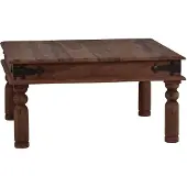 MiaMöbel Couchtisch Colombo Natur 80x80cm Massivholz Teak
