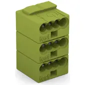Wago 243-743 4-Leiter-Federleiste,PUSH WIRE,Ø 0,8 mm,hellgrün 243743 - 50 Stück