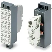 Wago 726-611 Potentialblock,Aufdruck 1-24,mit 1 Einspeiseklemme inkl. Abschlussplatte,weiß/dunkelgrau 726611