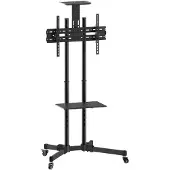 Value LCD-/TV-Rollständer, 37-70 Zoll, bis 50 kg, schwarz