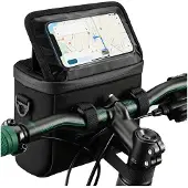 Trizand 27339 Fahrradtasche mit Handyhalterung, wasserabweisend, 4 l, schwarz