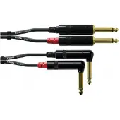 Cordial CFU 3 PR 6,3mm Klinke-Winkelklinke Kabel 3m Paar