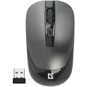 Defender WAVE MM-995 kabellose optische Silent-Maus, 1600 dpi, silber-schwarz