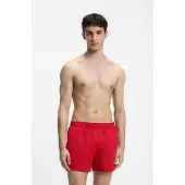 HUGO Badehose "TIKI", Herren, Gr. XXL (56), N-Gr, rot (open pink 693), Microfaser, Obermaterial: 100% Polyester, Badehosen Badehose, mit elastischem Bund