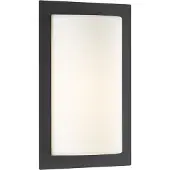 LCD Außenwandleuchte Luis, graphit, E27, Glas, Edelstahl, Alu