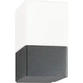 LCD Aussenwandleuchte Linus, dimmbar, schwarz, Edelstahl, Modern
