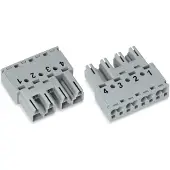 Wago 770-254 Stecker,4-polig,Kod. B,grau 770254 - 50 Stück