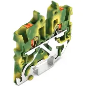 Wago 2250-1207 2-Leiter-Mini-Schutzleiterklemme,mit Drücker,1 mm2,grün-gelb 22501207 - 100 Stück