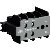 ABB CAF6-02N Hilfskontaktblock 0S/2Ö, für 3-polige B(C)6, B(C)7 Kleinschütze Schraubanschluss, frontseitig anbaubar