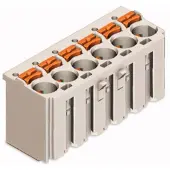 Wago 2092-1129 1-Leiter-Federleiste,Drücker,Push-in CAGE CLAMP,lichtgrau 20921129 - 100 Stück