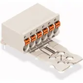 Wago 2091-1356/000-5000 1-Leiter-THT-Federleiste, abgewinkelt,Drücker,Push-in CAGE CLAMP,lichtgrau 209113560005000 - 50 Stück