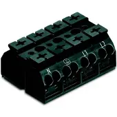 Wago 862-2534 4-Leiter-Geräteanschlussklemme,ohne PE-Kontakt,N-PE-L1-L2,schwarz 8622534 - 200 Stück