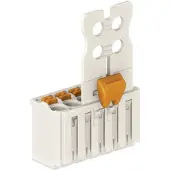 Wago 2091-1110/002-1000 1-Leiter-Federleiste,Drücker,Push-in CAGE CLAMP,lichtgrau 209111100021000 - 50 Stück
