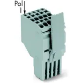 Wago 2020-209/124-000 2-Leiter-Federleiste,Push-in CAGE CLAMP,1,5 mm2,grau 2020209124000 - 25 Stück