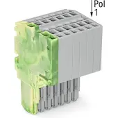 Wago 2020-207/000-037 2-Leiter-Federleiste,Push-in CAGE CLAMP,1,5 mm2,grün-gelb/grau 2020207000037 - 25 Stück