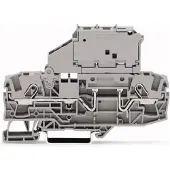 Wago 2006-1621/1000-836 2-Leiter-Sicherungsklemme,mit schwenkbarem Sicherungshalter,für G-Sicherungseinsatz 5 x 30 mm,grau 200616211000836 - 25 Stück