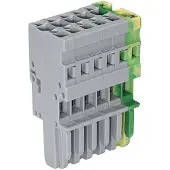 Wago 769-106/000-036 1-Leiter-Federleiste,CAGE CLAMP,4 mm2,grün-gelb/grau 769106000036 - 25 Stück