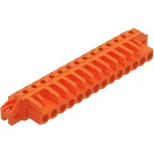 Wago 232-274/031-000 THT-Federleiste,abgewinkelt,Rastermaß 5,08 mm,orange 232274031000 - 25 Stück