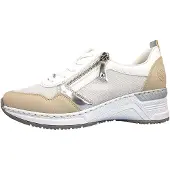 Rieker Damenschuhe Schnürschuhe Sportive sportlicher Schnürer Weiß Freizeit