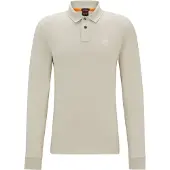 BOSS für Herren. 50507704 Beigefarbenes Polohemd von Passerby (XL), Lässig, Baumwolle, Langarm