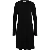 Peter Hahn Strickkleid Rundhals-Ausschnitt schwarz, 48