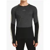 Icebreaker Unterhemd Herren Merino 200 Oasis+ LS Crewe Black/Jet Heather-M