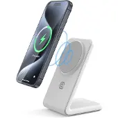 Crong Wireless charger, Drinnen, USB, Kabelloses Aufladen, Weiß