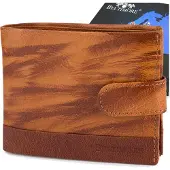 Beltimore Herren-Ledergeldbörse horizontal klassisch braun RFID D33