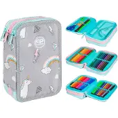 CoolPack - JUMPER 3 - Dreifach-Federmäppchen mit Zubehör - SWEET DREAMS