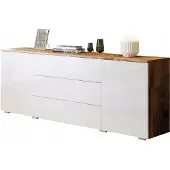 MINIO go for it , Kommode, "PARMA", 150cm, Wotan eiche/Weiss Farbe