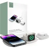 Tech-Protect QI15W-A32 3-in-1 Magnetisches kabelloses Ladegerät MAGSAFE Grau