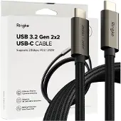 Ringke Usb 3.2 Gen 2X2 Typ-C Kabel Pd240W 100Cm Schwarz