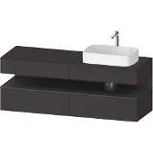 Duravit Waschtischunterschrank Qatego 160x55x60cm, gra m/Gr m, Pl, Beck. re