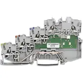 Wago 2000-5410/1101-951 4-Leiter-Initiatorenklemme,LED gelb,für NPN-(minus-)schaltende Initiatoren,grau 200054101101951 - 50 Stück