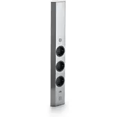 Thebo Energie-Ecksäule ST 3081/3 USB in EDELSTAHL mit 3 Steckplätzen und USB Ladestation / Mehrfachsteckdose / Ecksteckdose